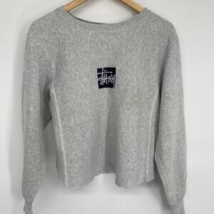 Stussy x Champion Vintage 90s Reverse Weave Cropped Raw Edge Embroidered Logo